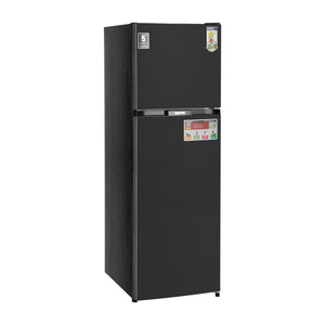 Geepas GRF3207SSXXN 320L Double Door Refrigerator -Free Standing| Recessed Handle| Quick Cooling| Low Noise| Low Energy Consumption| Defrost Refrigerator |1 Year Warranty