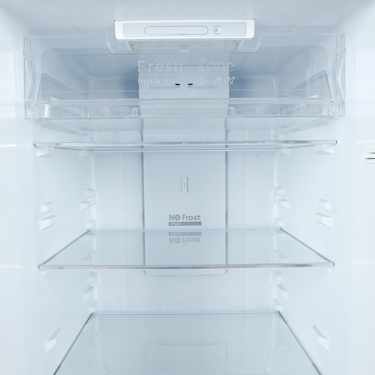 Geepas GRF4120SSXN 410L Double Door No Frost Refrigerator | Dual Temperature Setting| Quick Cooling| Long-Lasting Freshness| Low Noise & Energy Saving| 1 Year Warranty