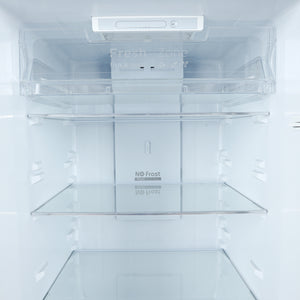 Geepas GRF4120SSXN 410L Double Door No Frost Refrigerator | Dual Temperature Setting| Quick Cooling| Long-Lasting Freshness| Low Noise & Energy Saving| 1 Year Warranty