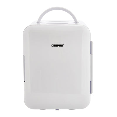 Geepas GRF63043 4L Mini Fridge | Portable Car & Home Refrigerator |Cool & Warm Function | Semiconductor air cooling technology |Door storage holder |Low operating noise