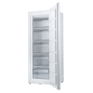 Geepas GRFU2006 Upright Freezer | 200L Capacity| -18°C Cooling| Tropical Compressor | 6 Crystal Drawers| Adjustable Thermostat|  3-Star ESMA Rating | 1-Year Warranty