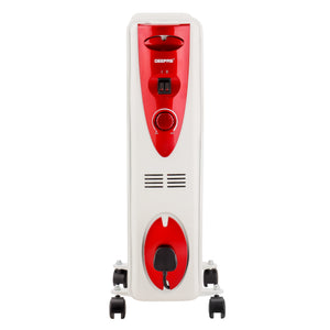 Geepas GRH28501 11 Fins Oil Filled Radiator Heater | Adjustable Thermostat | 3 Heat Settings | Silent Operation | Safety Protection & Castor Wheels for Home Heating