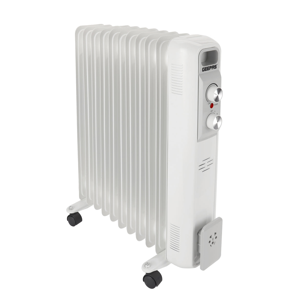 Geepas GRH28534UK 2500W Oil Filled Radiator Heater | 13 Fins| 3 Heat Settings| Adjustable Thermostat| Silent Operation| Overheat & Thermal Safety | 2 Years Warranty
