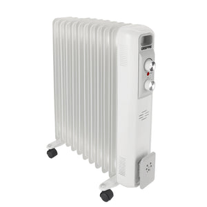 Geepas GRH28534UK 2500W Oil Filled Radiator Heater | 13 Fins| 3 Heat Settings| Adjustable Thermostat| Silent Operation| Overheat & Thermal Safety | 2 Years Warranty