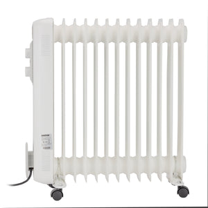 Geepas GRH28562 Oil Filled Radiator Heater| 13 Fins| 1100W/1500W/2600W Adjustable Thermostat| Thermal Cut-Off| Silent Operation & Safety Tip-Over Switch| 2 Years Warranty
