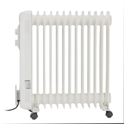 Geepas GRH28562 Oil Filled Radiator Heater| 13 Fins| 1100W/1500W/2600W Adjustable Thermostat| Thermal Cut-Off| Silent Operation & Safety Tip-Over Switch| 2 Years Warranty