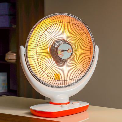 Geepas GRH9548 Halogen Stand Heater | 2 Heat Settings 475W/950W | 1-Hour Timer | Adjustable Head | Safety Tip-Over Switch | Portable & Lightweight | 2 Years Warranty