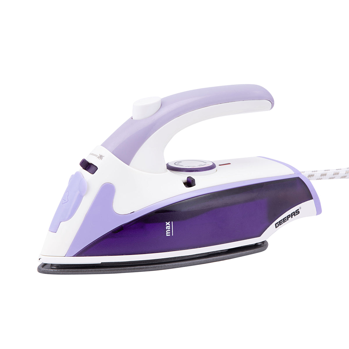 GEEPAS GSI7805 Travel Steam Iron 800W with Folding Handle | Steam and Dry Ironing | Non-Stick Soleplate | Adjustable Temperature Control | Thermostat Control | Durable