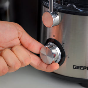 Geepas GSB44016 4-in-1 Stainless Steel Blender & Juice Extractor | 800W Motor | 2 Speed with Pulse | 2L Pulp Container | 1.1L Juice Cup | 1.5L Jar | 2 Years Warranty