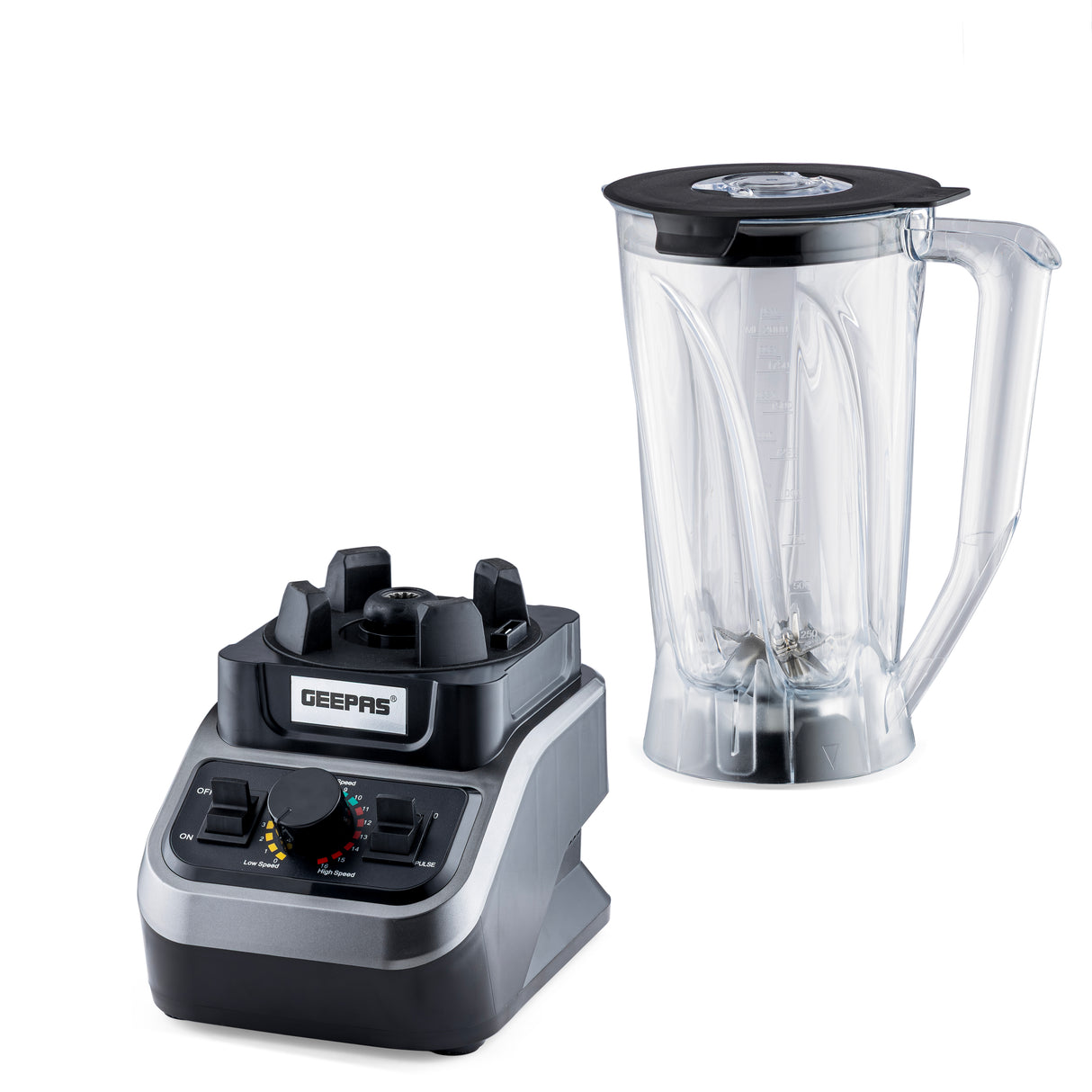 Geepas GSB44037 2000W High-Power Blender | 2L Unbreakable Jar| 16 Speed Control with Pulse| Stainless Steel Blade for Smoothies, Ice Crushing & Daily Food Preparation