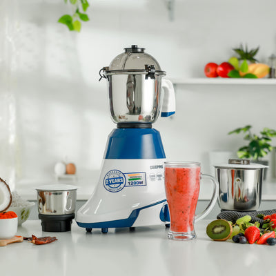 Geepas 3-in-1 Mixer Grinder GSB44088 | 1200W Heavy Duty Motor