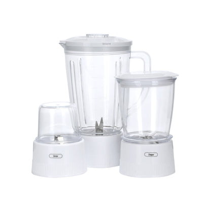 Geepas 4-in-1 Food Processor | Blender Juicer | 600W motor | 2-Speed with Pulse Function & Safety Interlock | 600W | Juicer,  Blender, Mixture & Coffee Mill Included