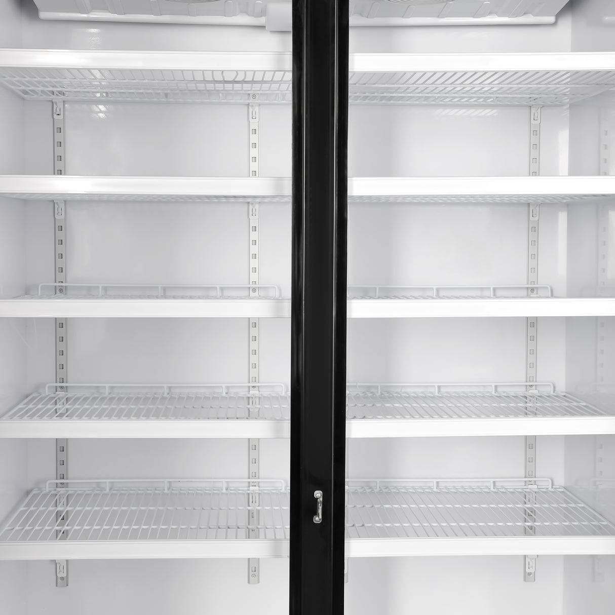 Geepas Upright Showcase Chiller GSC1222CN |1200L Large Capacity Display Fridge |LED Light |Adjustable Thermostat | No Frost Cooling System | Auto Closing Door |Lock & Key