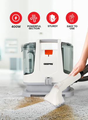 Geepas 400W Spot Cleaner – GSC19051 | Dual Tank | Compact & Lightweight