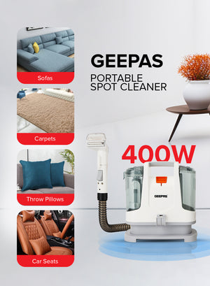 Geepas 400W Spot Cleaner – GSC19051 | Dual Tank | Compact & Lightweight