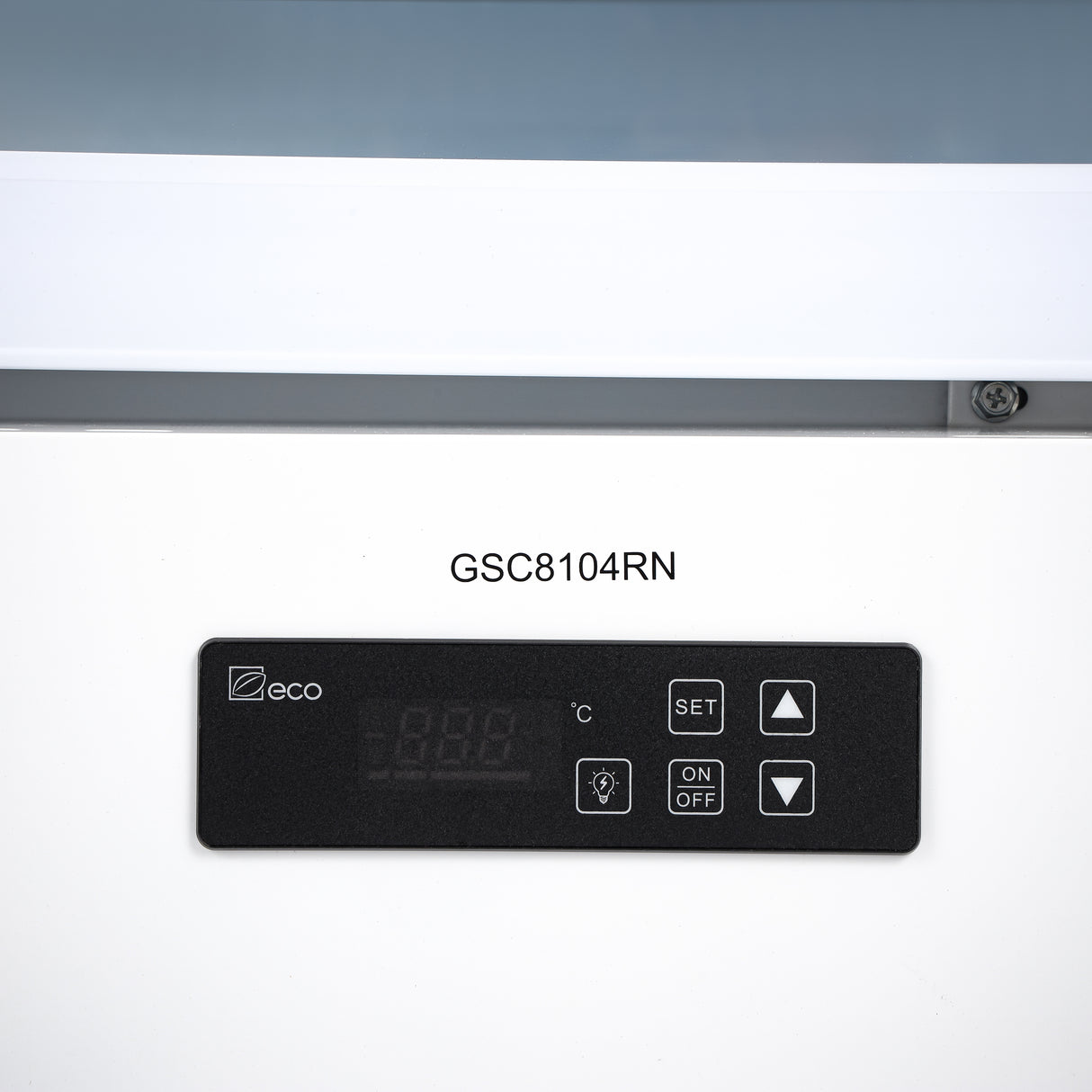 Geepas 810 Liters Double Door Showcase Chiller- GSC8104RN/ with LED Digital Temperature Controller, Fan Cooling, Equipped with Shelves, Wheels/ Clean Back Design, Vertical Side Lighting,  1 Year Warranty