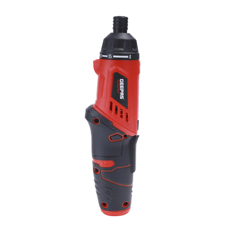Geepas GSD0315C 3.6V Cordless Screwdriver with 40-Piece Accessory Kit | 1.5Ah Lithium Battery | 1/4" quick-release chuck | Built-in LED job light | Fast charging
