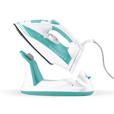 Geepas GSI24015 Cordless/Corded Steam Iron 2400W | Ceramic Soleplate | Powerful Steam Burst | Dry, Steam & Spray Functions  | Anti-Drip Protection | Self-Cleaning System