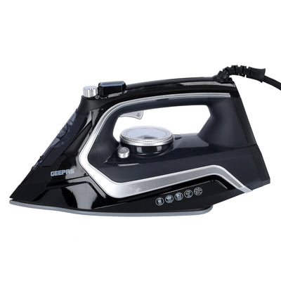Geepas GSI24024 Ceramic Steam Iron | 2200W Powerful Performance | 260ml Tank | 360° Swivel Cord | 20g/min Steam Output | Self-Cleaning & Temperature Control Iron