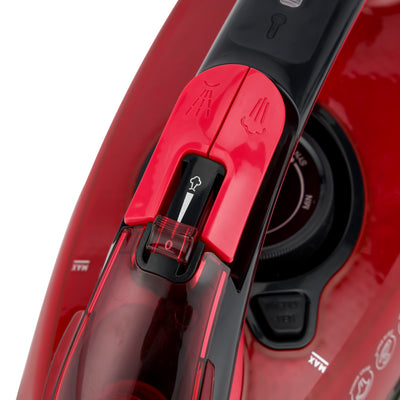 Geepas Ceramic Steam Iron GSI24026 | 3100W, Ceramic Soleplate, Anti-Calc & Anti-Drip, 350ml Tank, Comfortable Handle, Multi-Function, 2-Year Warranty, Red/Black