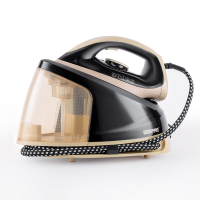 Geepas GS124032UK 2400W Steam Station | 1.2L Detachable Water Tank | Ceramic Coated Soleplate | Steam Boost Function & Adjustable Temperature Control | 2 Years Warranty