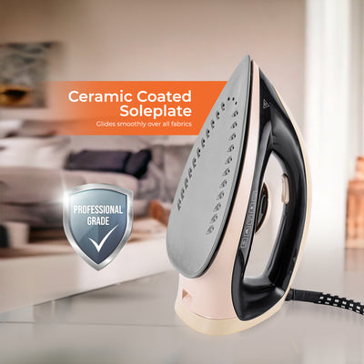 Geepas GS124032UK 2400W Steam Station | 1.2L Detachable Water Tank | Ceramic Coated Soleplate | Steam Boost Function & Adjustable Temperature Control | 2 Years Warranty