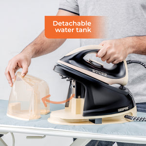 Geepas GS124032UK 2400W Steam Station | 1.2L Detachable Water Tank | Ceramic Coated Soleplate | Steam Boost Function & Adjustable Temperature Control | 2 Years Warranty