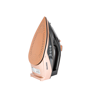 Geepas Steam Iron- GSI7785 Cord and Cordless Use,Ceramic-Coated Soleplate and Self-Cleaning Function, 350 ml Water Tank, Suitable for All Kinds of Fabric, 2200 W Power,2 Years Warranty, Rose Gold and Black