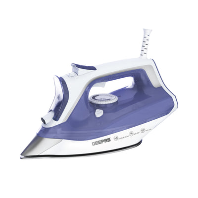Geepas GSI7788 2400W Ceramic Steam Iron | Anti-Drip & Anti-Calc Iron | Continuous Steam Output | Powerful Steam Burst  | Vertical Steam Function | Anti-Drip Function