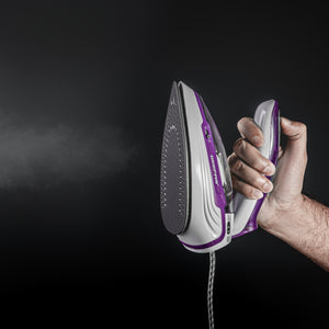 Geepas Travel Iron- GSI7805/ Steam Ironing Box with Variable Steam Control, Burst, Powerful Shots/ Comfortable Foldable Handle and Handy Design/ Suitable for All Kinds of Fabric