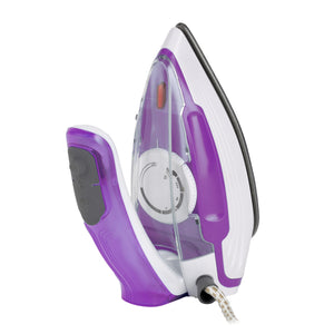 Geepas GSI7805 Travel Steam Iron | 1100W Portable Steam Iron |  Foldable Handle|  Teflon Soleplate|  Variable Steam & Burst Function | Fast Preheating|  2 Years Warranty