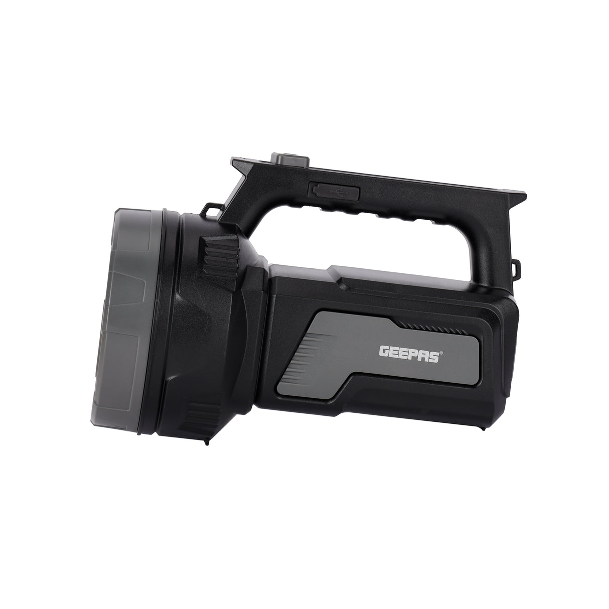 Geepas GSL5575 Rechargeable Multifunctional Handheld Light | 3600mAh LED Search Light | 30W High-Power LED | 3 Lighting Modes | Up to 10 Hours Runtime | Ergonomic Handle