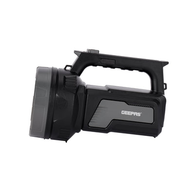 Geepas GSL5575 Rechargeable Multifunctional Handheld Light | 3600mAh LED Search Light | 30W High-Power LED | 3 Lighting Modes | Up to 10 Hours Runtime | Ergonomic Handle