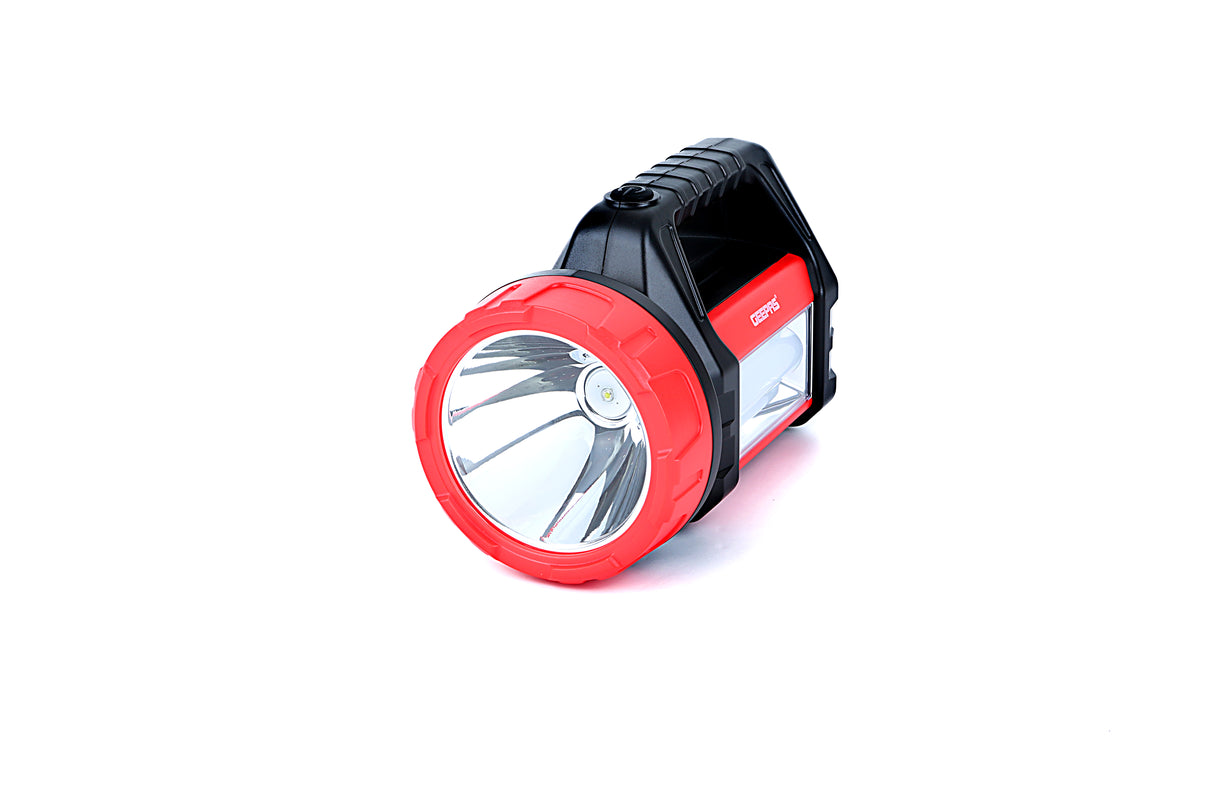Geepas GSL7822 Rechargeable Search Light with Lantern | Powerful 5W LED Torch| 20pcs SMD LED Lantern| 4V 2000mAh Battery| 16 Hours Working| Ideal for Home & Outdoor Use