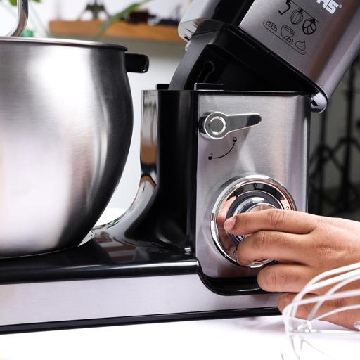 Geepas GSM43041 Kitchen Machine | 10L Capacity Stainless Steel Bowl Stand Mixer| 2000W  6 Speed Control | 3 Mixing Tools  Whisk, Beater & Dough Hook| 2 Years Warranty