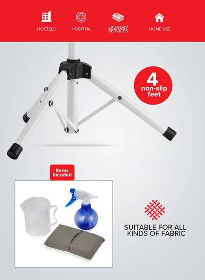 Geepas Digital Steam Press with Stand- GSP25037/ 38"x10.5", Suitable for All Kinds of Fabric and Safe for Delicate Fabrics/ Equipped with Metal Plate and 500 ML Capacity