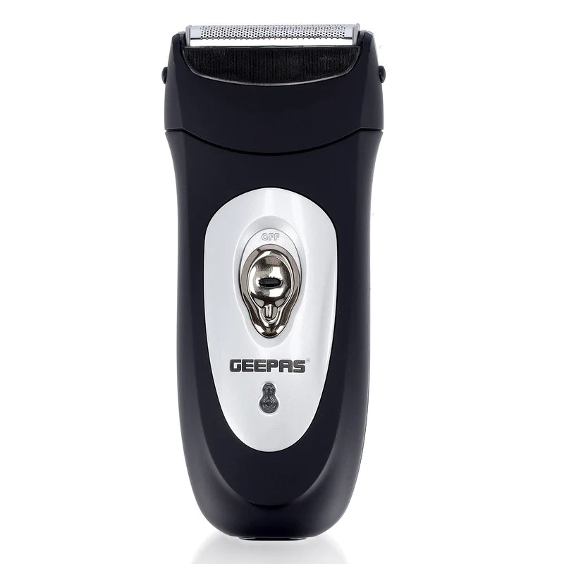 Geepas Rechargeable Men’s Shaver – GSR8707 |Dual Floating Blades| Pop-Up Trimmer| Cordless Operation| LED Indicator| Rechargeable Battery| Wet & Dry Use| 2 Years Warranty