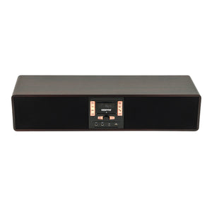 Geepas GSRB150WD Wireless Sound Bar Speaker 200W | Bluetooth, USB, AUX, Optical, FM Radio & Dual Karaoke Mic | Dual Karaoke Microphone Inputs | Integrated FM Radio