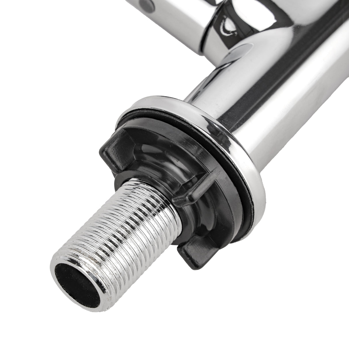 Geepas GSW61012 Single Lever Pillar Sink Tap with 360° Swivel Spout |  Solid Brass Construction | Chrome Finish | Ceramic Cartridge | Single-Hole Kitchen Faucet