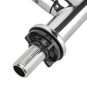Geepas GSW61012 Single Lever Pillar Sink Tap with 360° Swivel Spout |  Solid Brass Construction | Chrome Finish | Ceramic Cartridge | Single-Hole Kitchen Faucet