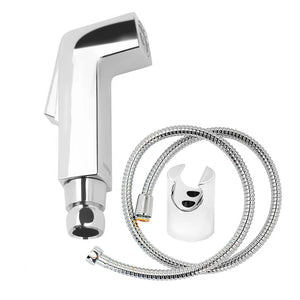 Geepas Shattaf Set- GSW61052|Soft Spray, Non-Stop Water Jet, Switch Tested Up to 30000 Times|High-Quality ABS Material, High Grade Chrome, 1/2" Standard Connector| Silver