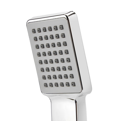 Geepas GSW61054 Boxy Hand Shower | ABS Plastic |Chrome Finish Single Flow Shower Head | 1/2 Inch Connector for Modern Bathrooms | High Pressure Durable Bathroom Design