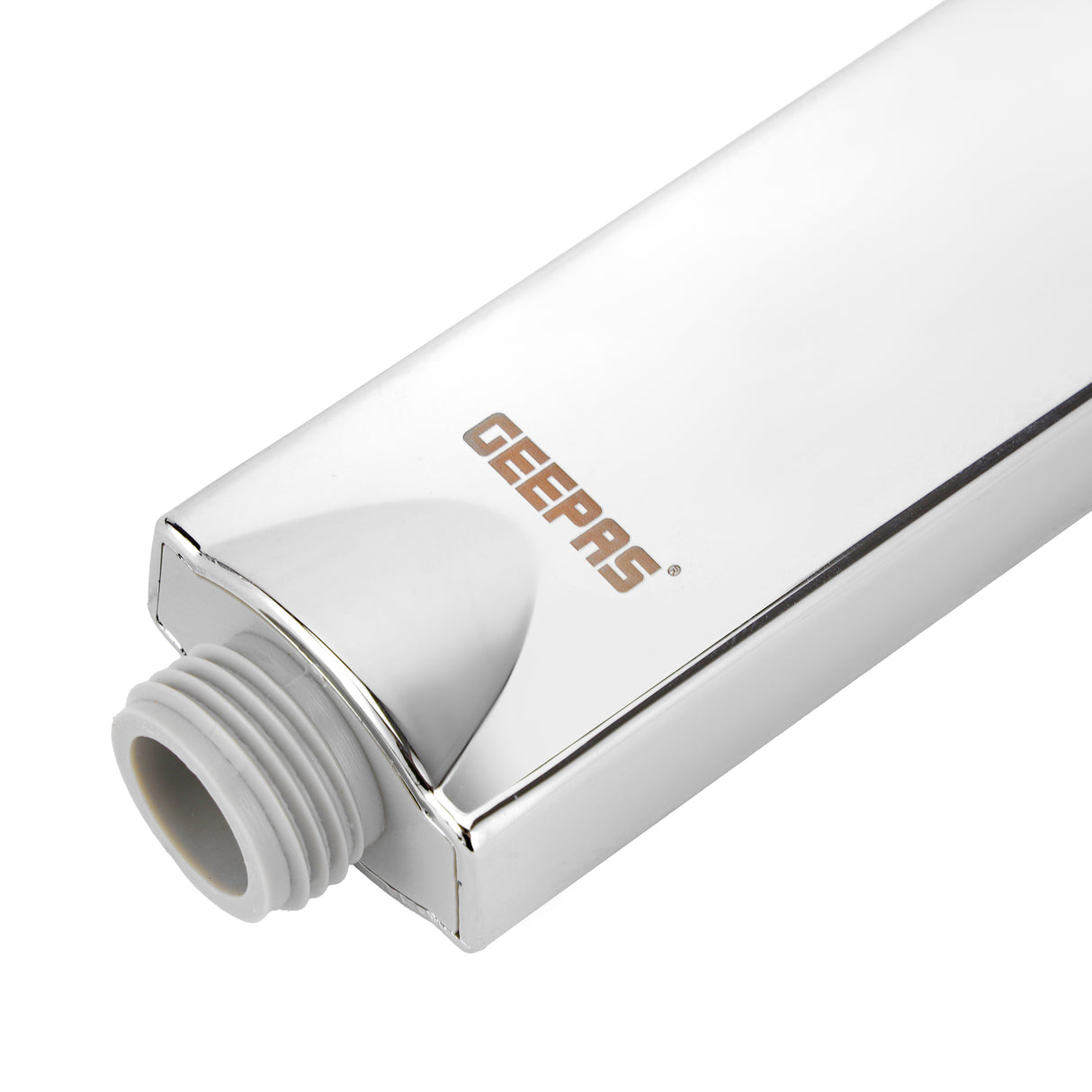 Geepas GSW61054 Boxy Hand Shower | ABS Plastic |Chrome Finish Single Flow Shower Head | 1/2 Inch Connector for Modern Bathrooms | High Pressure Durable Bathroom Design