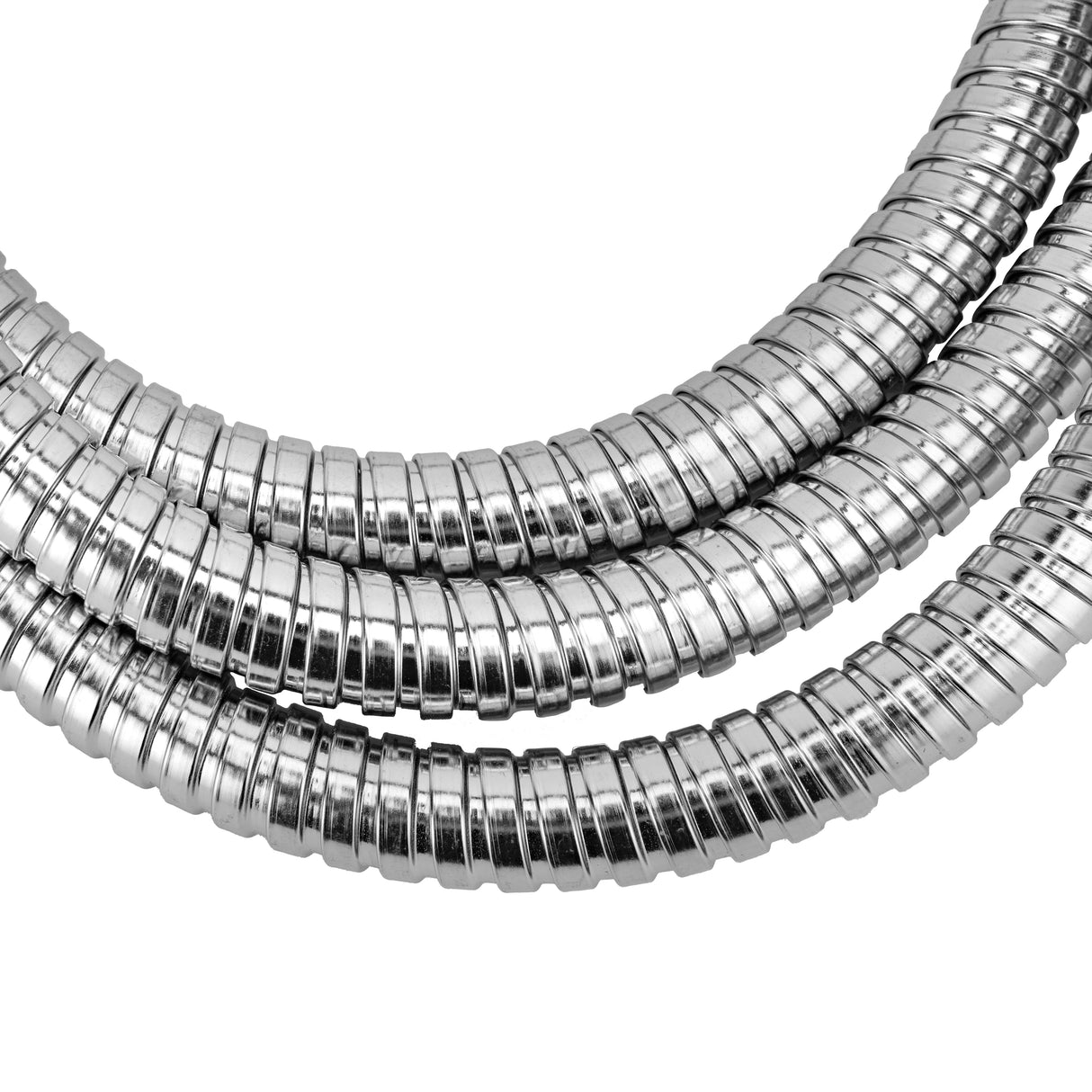 Geepas GSW61073 Stainless Steel 2M Shower Hose | Chrome Plated Flexible Shower Pipe with Brass Insert | 1/2 Inch Universal Connector for Handheld Shower Systems