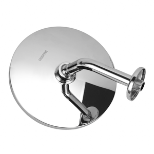 Geepas GSW61091 Overhead Shower with ABS Rain Shower Head | Stainless Steel Shower Arm & Flange |Brass Ball Joint| High-Grade Chrome Finish | 1/2 Inch Universal Connector