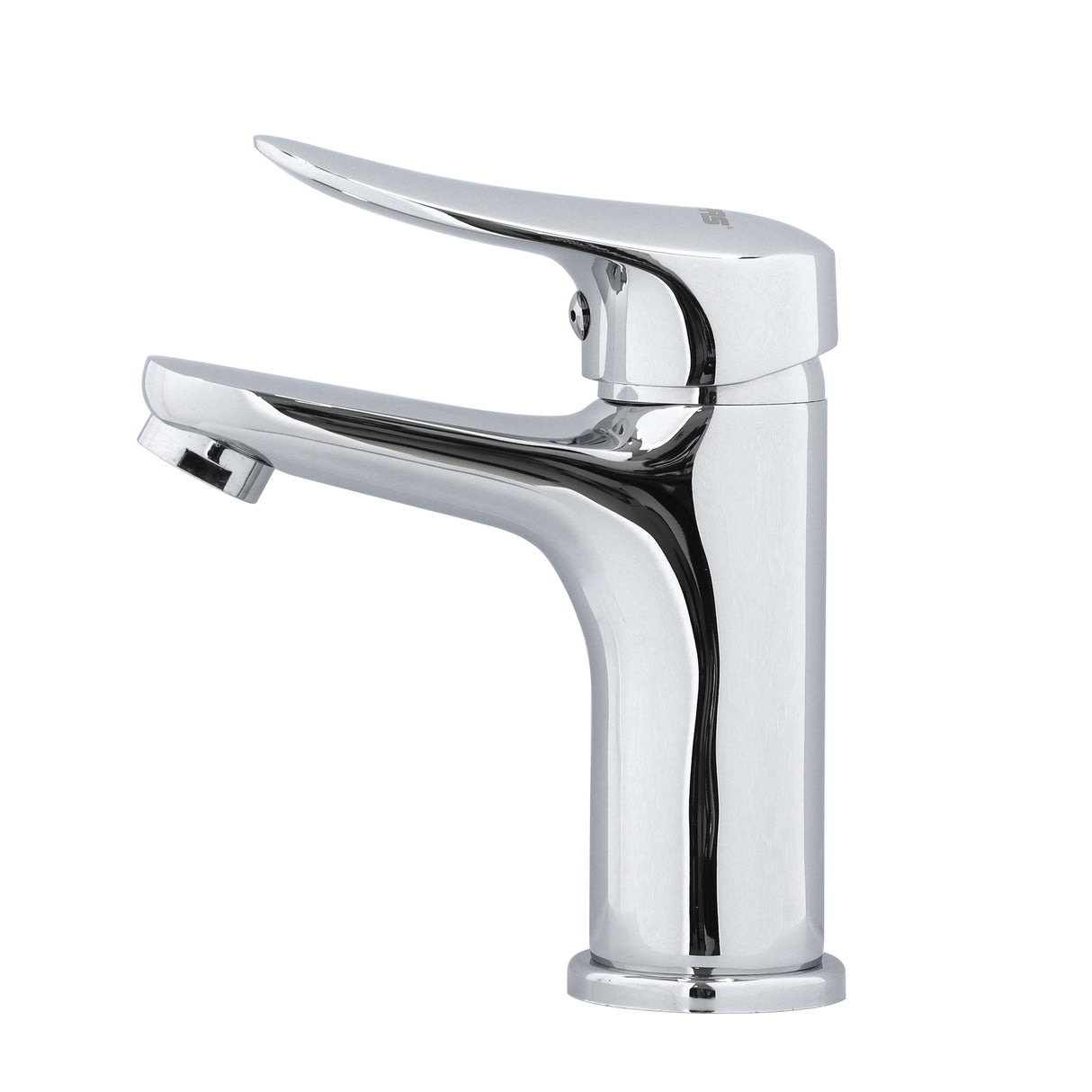 Geepas GSW61093 Single Lever Wash Basin Mixer | Solid Brass Body | Chrome Finish | Ceramic Disc Cartridge | Deck Mounted Bathroom Faucet |Perfect For  Modern Homes