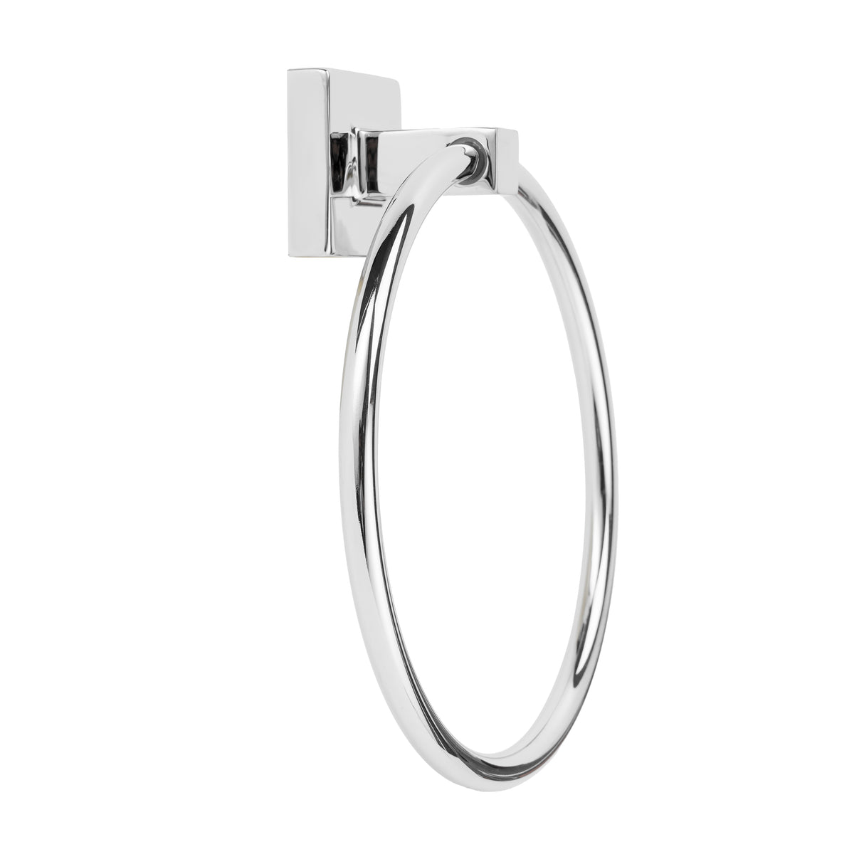 Geepas GSW61098 Stainless Steel Towel Ring| SUS 201 Rust Resistant Bathroom Towel Holder with Modern Wall Mounted Design| Easy Install Space Saving Accessory for Homes