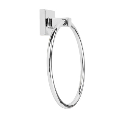 Geepas GSW61098 Stainless Steel Towel Ring| SUS 201 Rust Resistant Bathroom Towel Holder with Modern Wall Mounted Design| Easy Install Space Saving Accessory for Homes