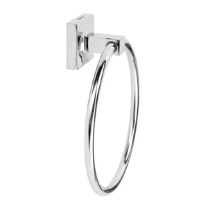 Geepas GSW61098 Stainless Steel Towel Ring| SUS 201 Rust Resistant Bathroom Towel Holder with Modern Wall Mounted Design| Easy Install Space Saving Accessory for Homes