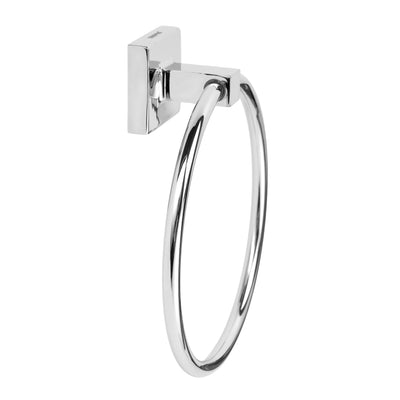 Geepas GSW61098 Stainless Steel Towel Ring| SUS 201 Rust Resistant Bathroom Towel Holder with Modern Wall Mounted Design| Easy Install Space Saving Accessory for Homes